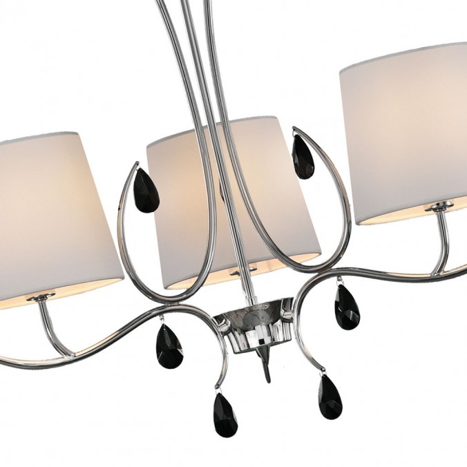 Lámpara de techo estilo clásico cromo 3 luces