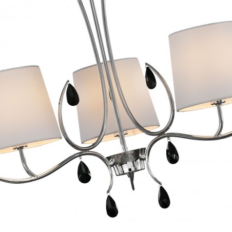 Lámpara de techo estilo clásico cromo 3 luces