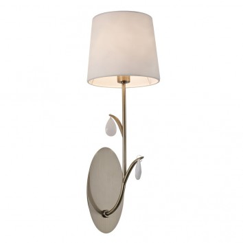 Aplique de pared clásico dorado 1 luz