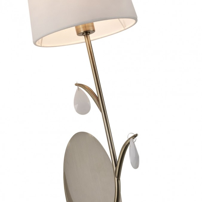 Aplique de pared clásico dorado 1 luz