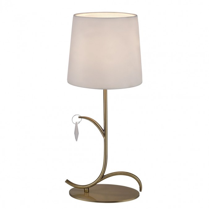 Lámpara de mesa estilo clásico dorado 1 luz