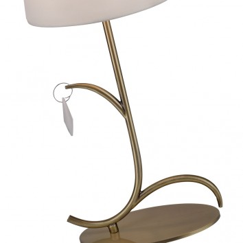 Lámpara de mesa estilo clásico dorado 1 luz 2