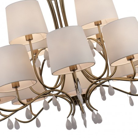 Lámpara de techo estilo clásico dorado 12 luces