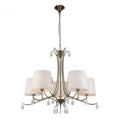 Lámpara de techo estilo clásico dorado 5 luces