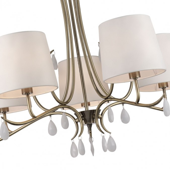 Lámpara de techo estilo clásico dorado 5 luces Lámpara de techo estilo clásico dorado 5 luces