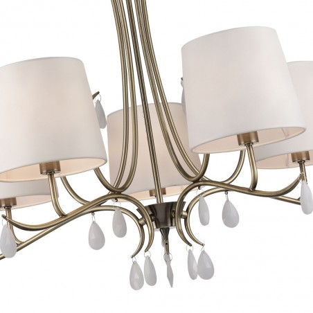 Lámpara de techo estilo clásico dorado 5 luces