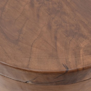 Taburete madera teca estilo étnico - 35x35x45h 2