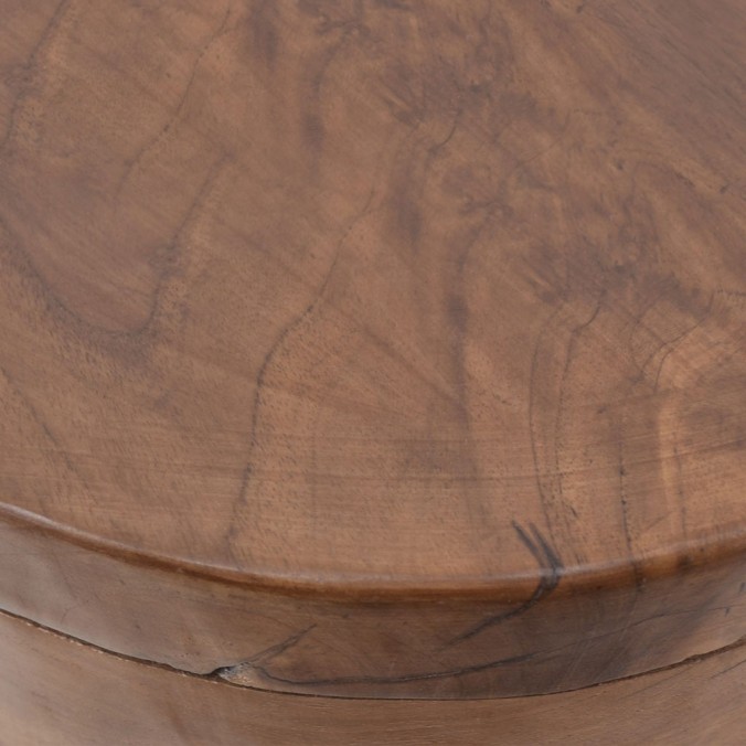 Taburete madera teca estilo étnico - 35x35x45h