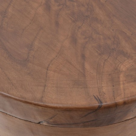 Taburete madera teca estilo étnico - 35x35x45h