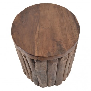Taburete madera teca vertical - 35x35x45h 2