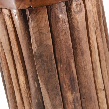 Taburete madera teca vertical - 35x35x45h