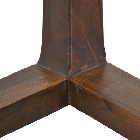 Taburete de teca asiento piel trenzada - 45x45x45h