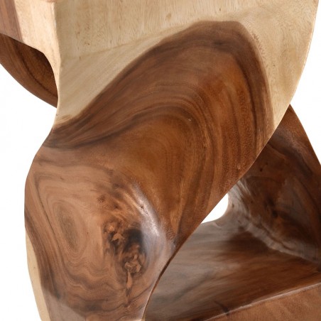 Taburete estilo étnico madera curva - 30x30x45h