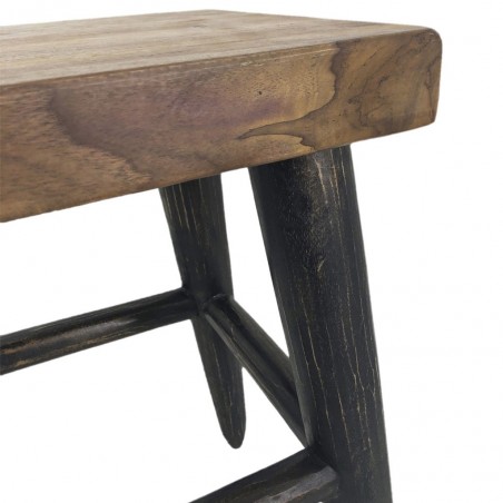 Taburete estilo rústico madera de teca - 45x27x45h