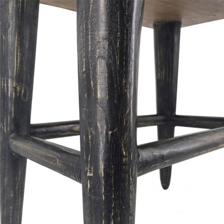 Taburete estilo rústico madera de teca - 45x27x45h