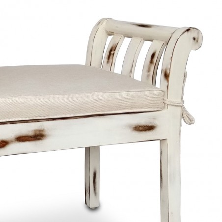 Banqueta estilo provenzal madera decapé - 65x37x65h