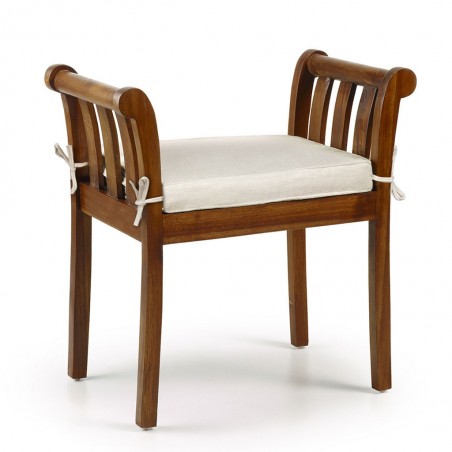 Banqueta estilo provenzal madera de mindi - 65x37x65h