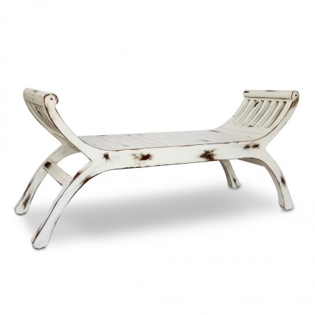 Banco estilo provenzal madera decapé - 120x37x60h