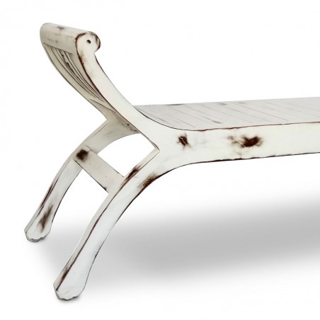 Banco estilo provenzal madera decapé - 120x37x60h