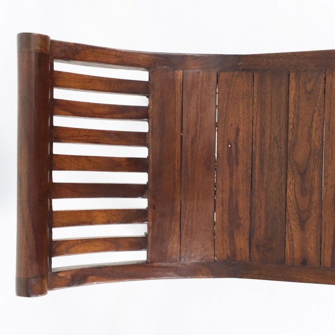 Banco estilo provenzal madera natural oscuro - 120x37x60h