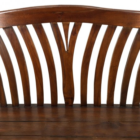 Banco estilo colonial madera natual oscuro - 117x47x76h