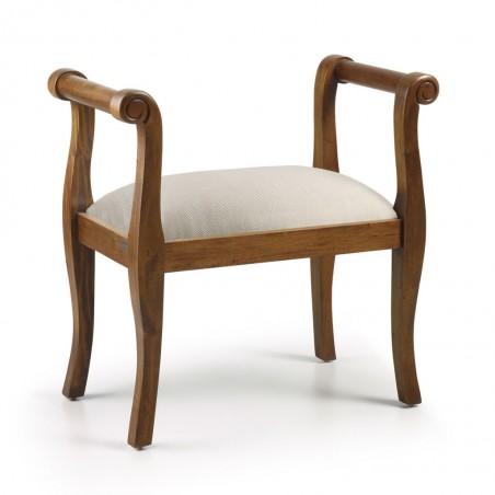Banqueta estilo clásico madera de mindi - 65x40x73h