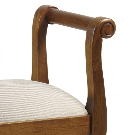 Banqueta estilo clásico madera de mindi - 65x40x73h