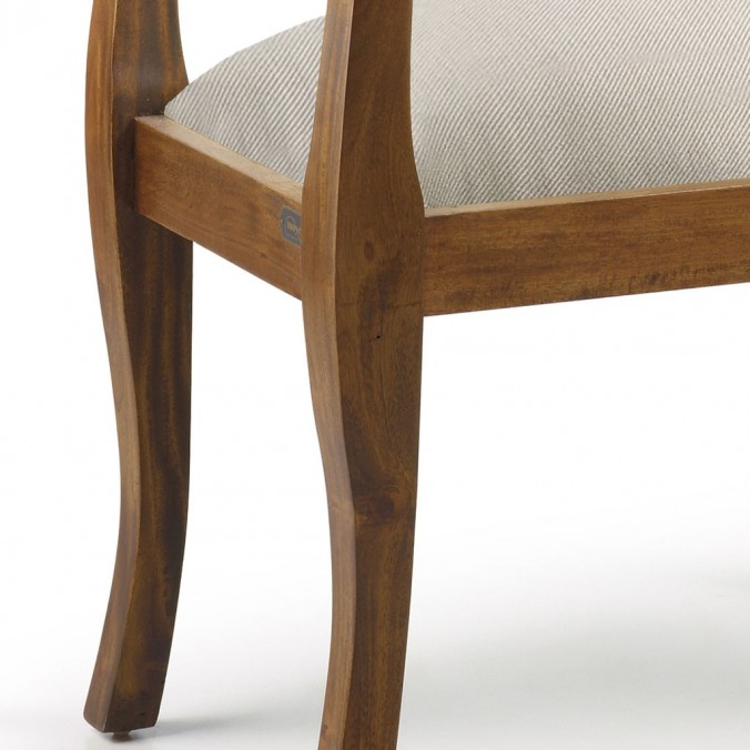 Banqueta estilo clásico madera de mindi - 65x40x73h
