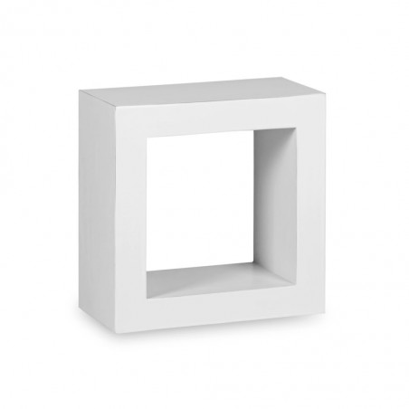 Estantería de pared madera mindi blanco 40x20x40h