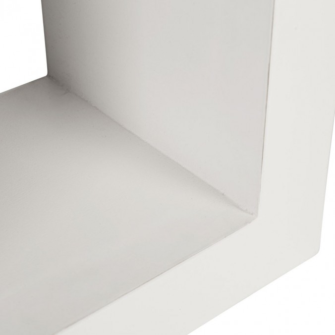 Estantería de pared madera mindi blanco 40x20x40h