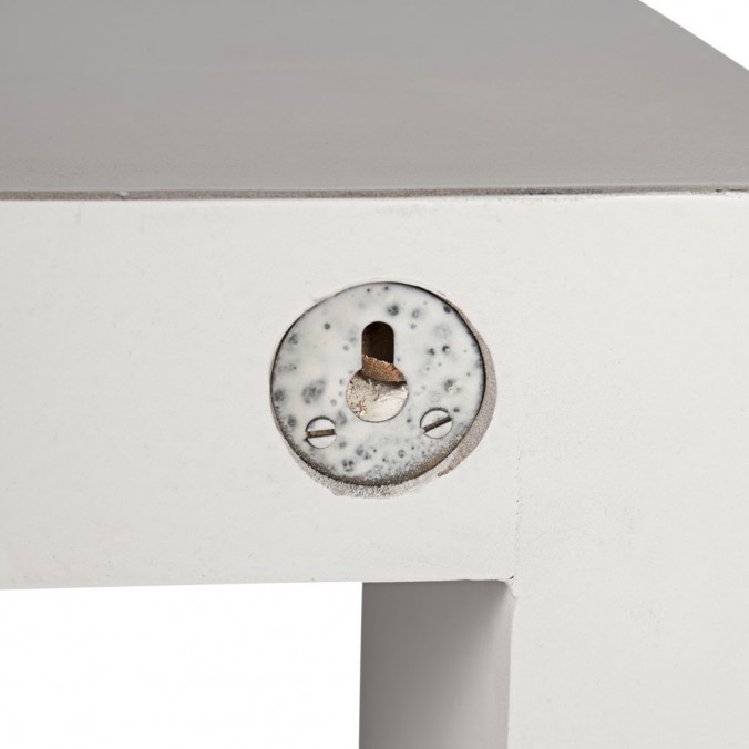 Estantería de pared madera mindi blanco 40x20x40h