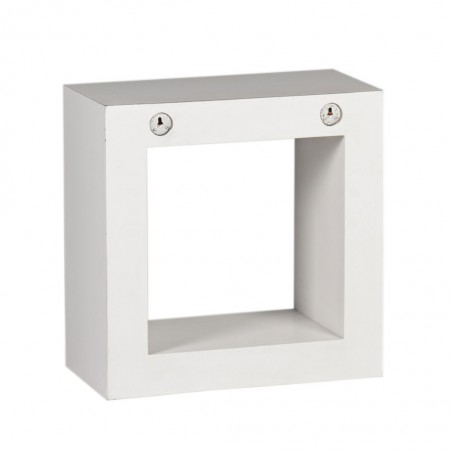 Estantería de pared madera mindi blanco 40x20x40h