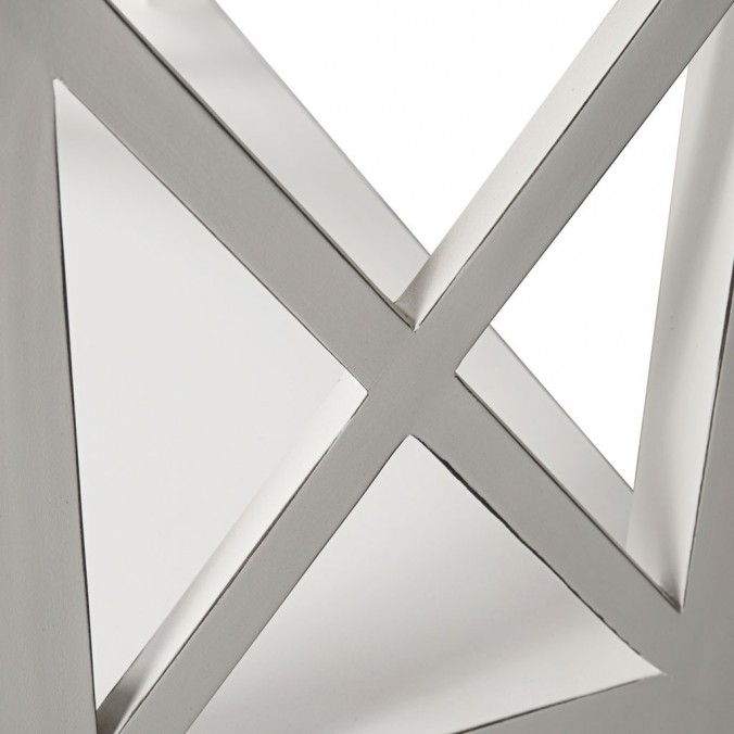 Libreria de pie 5 baldas madera mindi blanco 80x35x150h