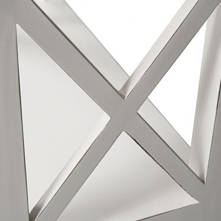 Libreria de pie 5 baldas madera mindi blanco 80x35x150h