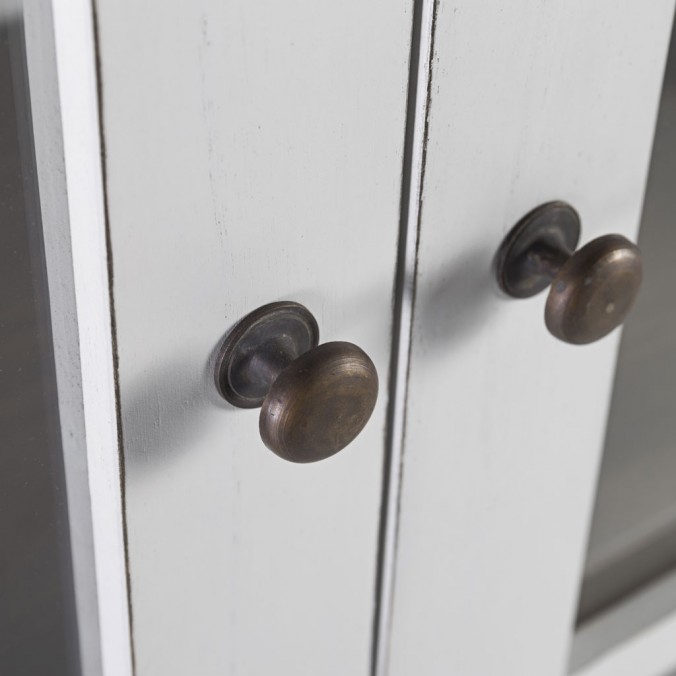 Vitrina 2 puertas madera mindi blanco 95x40x190h Vitrina 2 puertas madera mindi blanco 95x40x190h