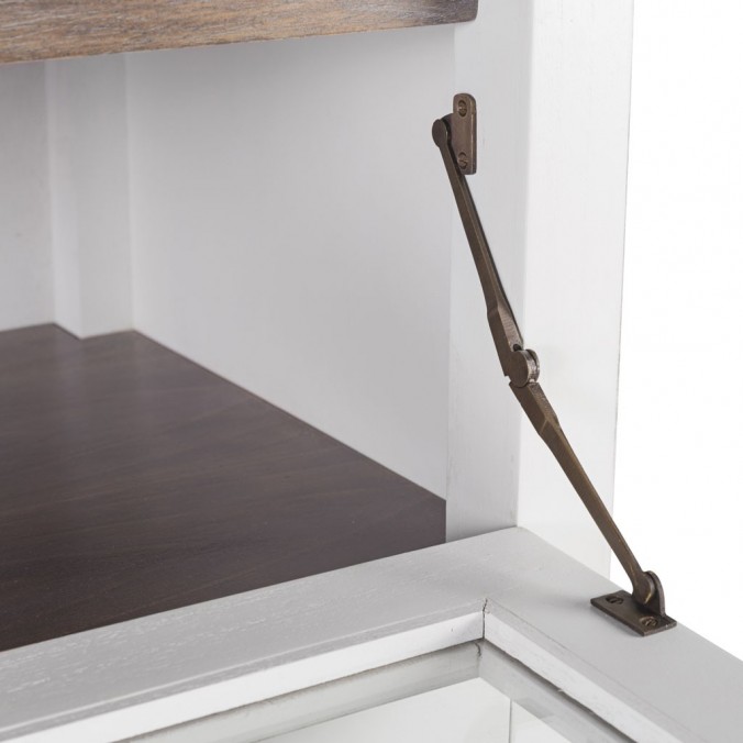 Aparador puerta abatible madera mindi blanco 90x45x135h