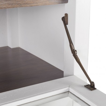 Aparador puerta abatible madera mindi blanco 90x45x135h