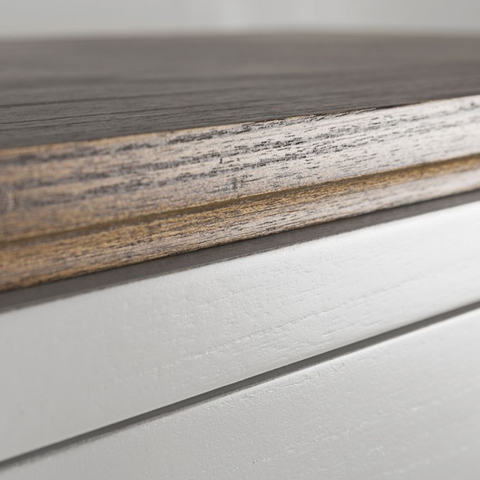 Aparador puerta abatible madera mindi blanco 90x45x135h