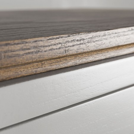 Aparador puerta abatible madera mindi blanco 90x45x135h