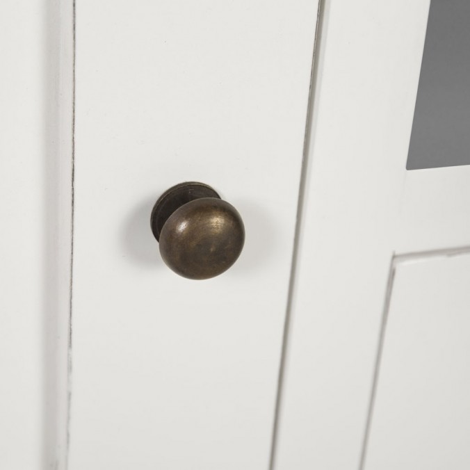 Aparador puerta abatible madera mindi blanco 90x45x135h