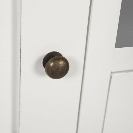 Aparador puerta abatible madera mindi blanco 90x45x135h