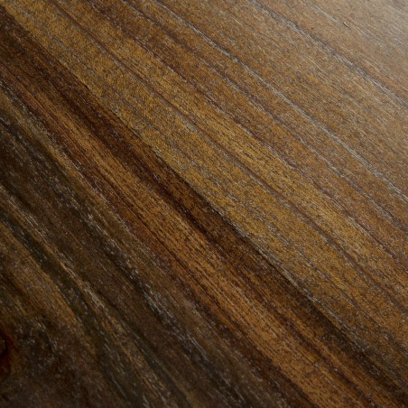 Mesa de comedor madera mindi tono oscuro y blanco 200x100x78h