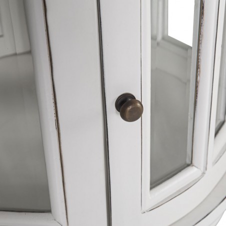 Mesa auxiliar licorera madera mindi tono blanco 50x50x78h