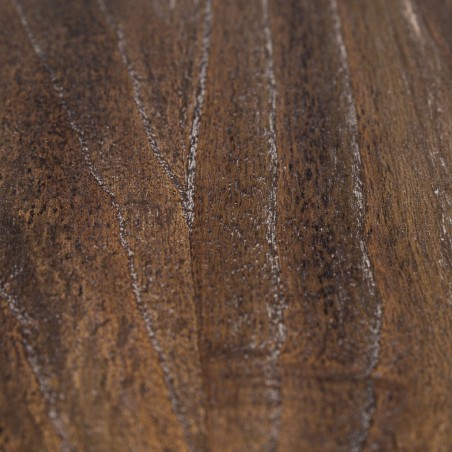 Mesa centro madera mindi tono oscuro y blanco 125x70x40h