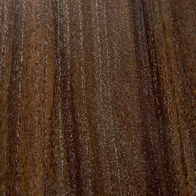 Mesa centro madera mindi tono oscuro y blanco 130x70x45h