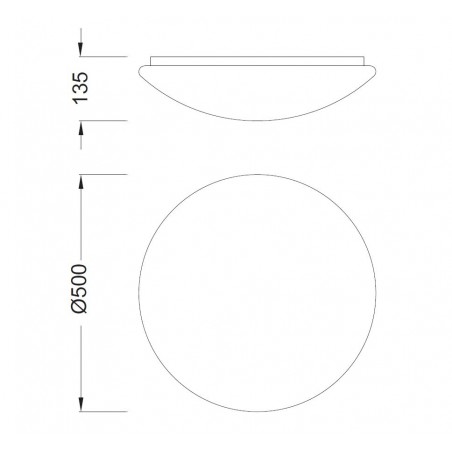 plafon de techo led bajo consumo 50cm