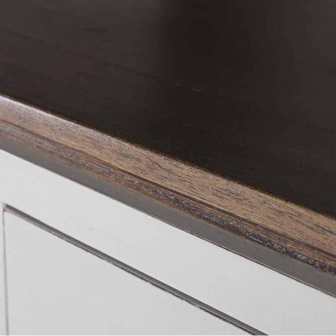 Consola 2 puertas fabricada en madera mindi 105x28x80h