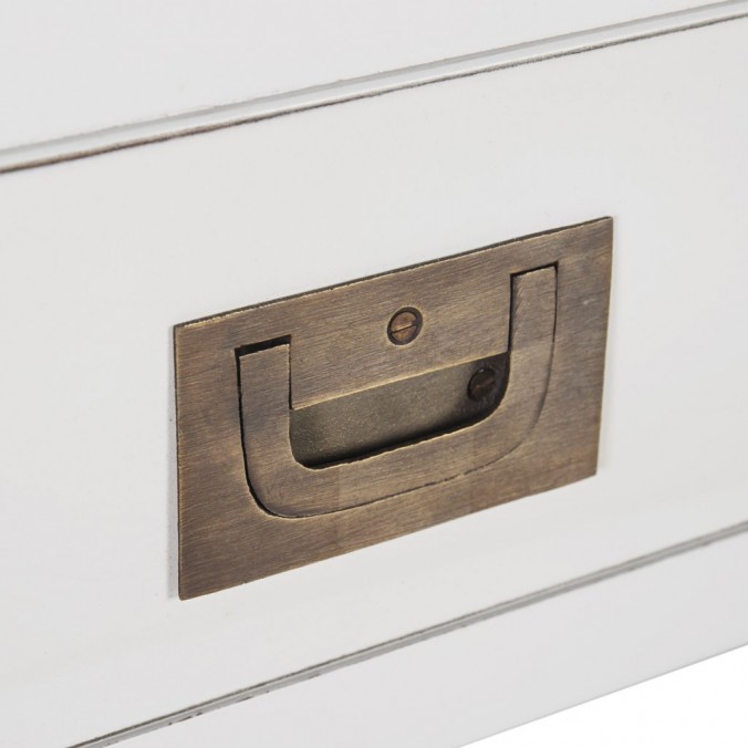 Consola 3 cajones fabricada en madera mindi 110x30x80h Consola 3 cajones fabricada en madera mindi 110x30x80h