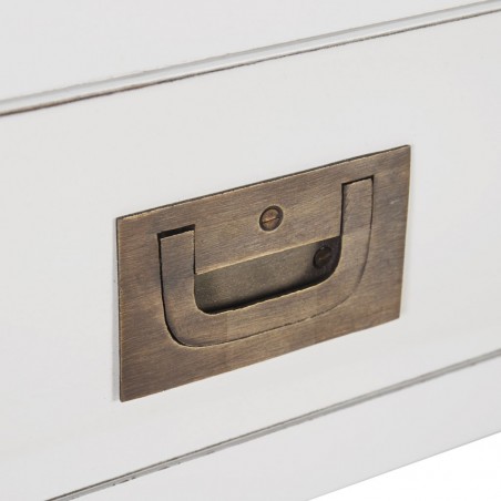 Consola 3 cajones fabricada en madera mindi 110x30x80h