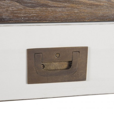 Escritorio de altura regulable madera mindi  150x70x78h